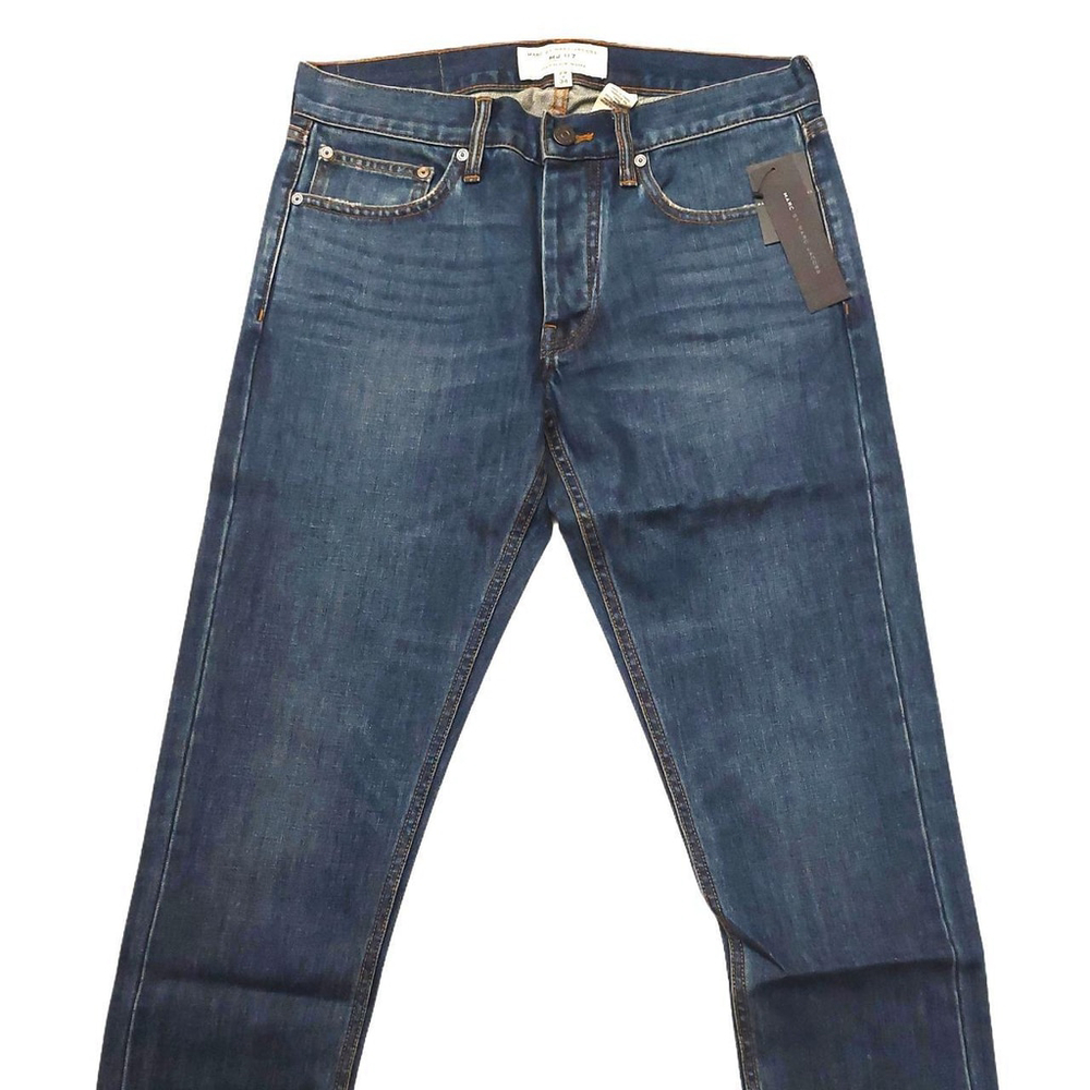 Marc by Marc Jacobs MJ 117 Low Rise Slim Tapered Indigo Blue Jeans 29 x 34 $198